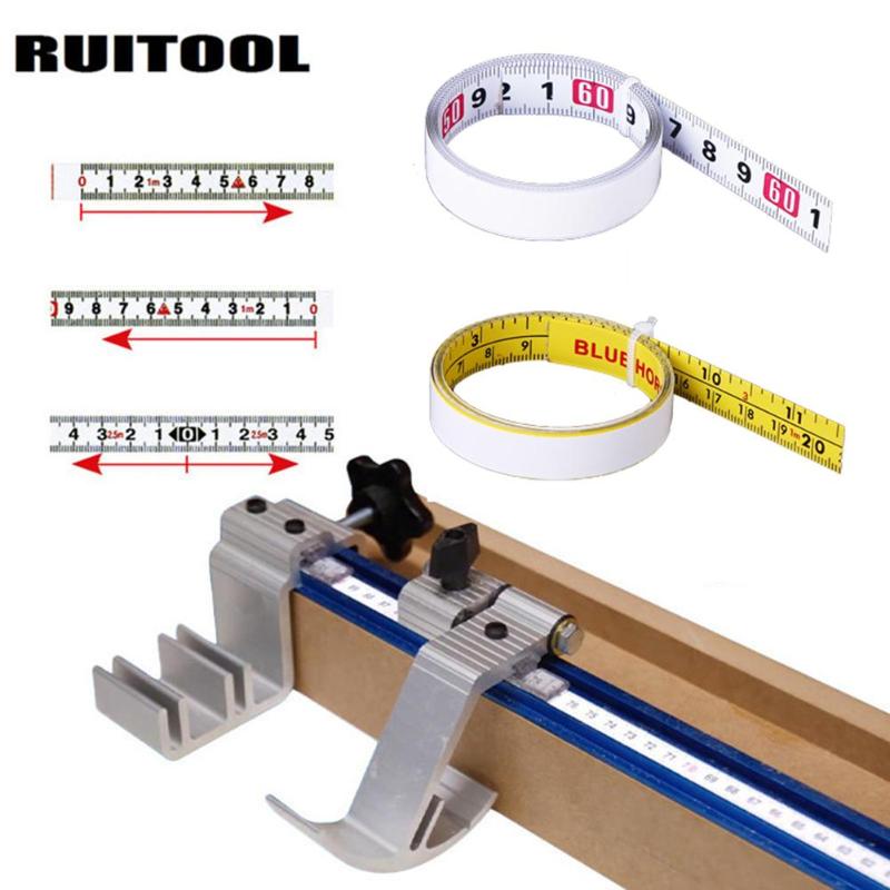 1M Miter Track Tape Measure Stainless Steel Self Adhesive Metric Scale Ruler Rust-Proof Durable And Wear-Resistan Ruler Tools