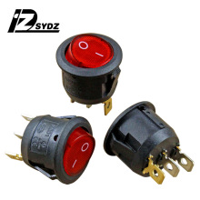 Electric boiler heat preservation switch boat type switch KCD1 round heat preservation switch pure copper 3 feet