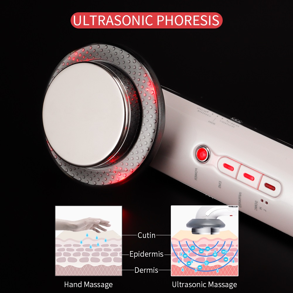 Ultrasonic Cavitation Face Lifting Beauty Machine EMS Infrared Ultrasound Body Slimming Massager Fat Burner Anti Wrinkle Device