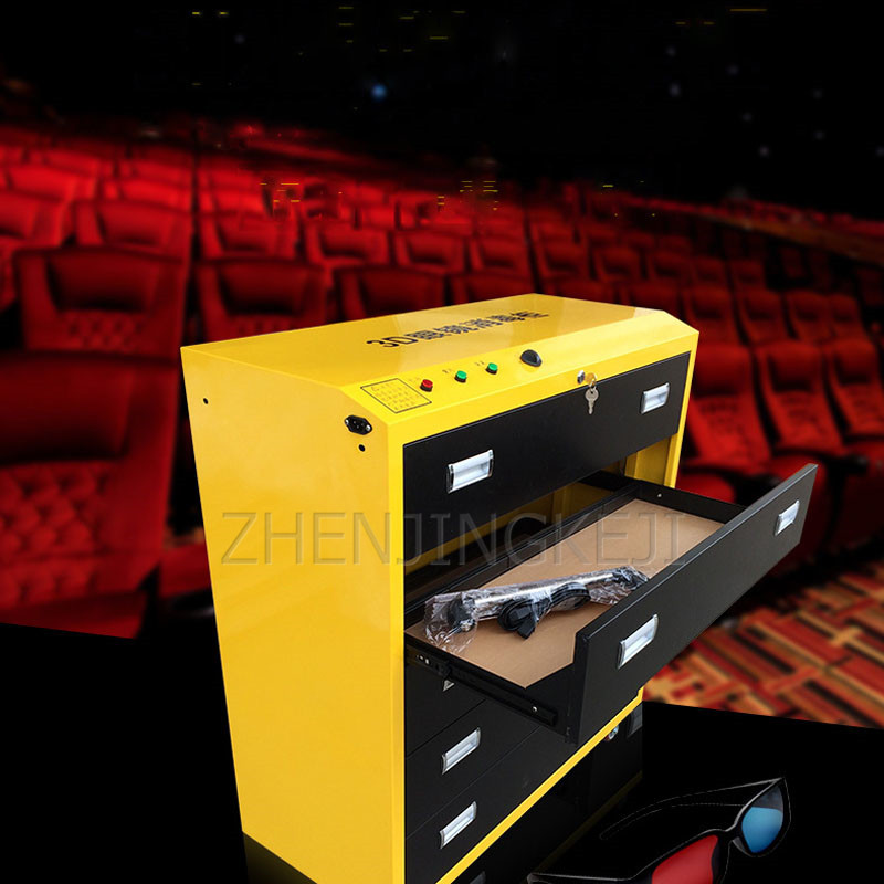 220V Cinema 3D Glasses Disinfection Cabinet Trolley Type Ultraviolet Rays Ozone One Body Disinfect Cabinet Intelligent Control