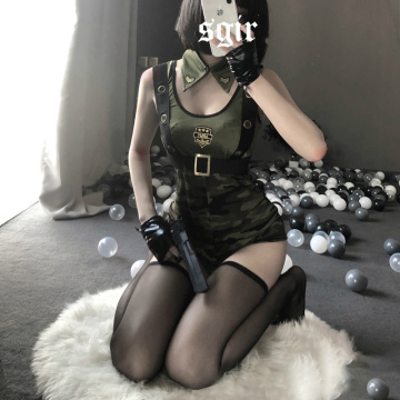 The New Party Military Instructors Cosplay Uniform Cool Girl Army Soldier Costume Roleplay Policewoman Sexy Lingerie Dress