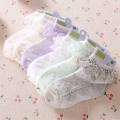 PUDCOCO Princess Girl Toddler Kids Baby Vintage Lace Bow Ruffle Turn Over Ankle Socks Double White Organza Frill Newborn 0-5T