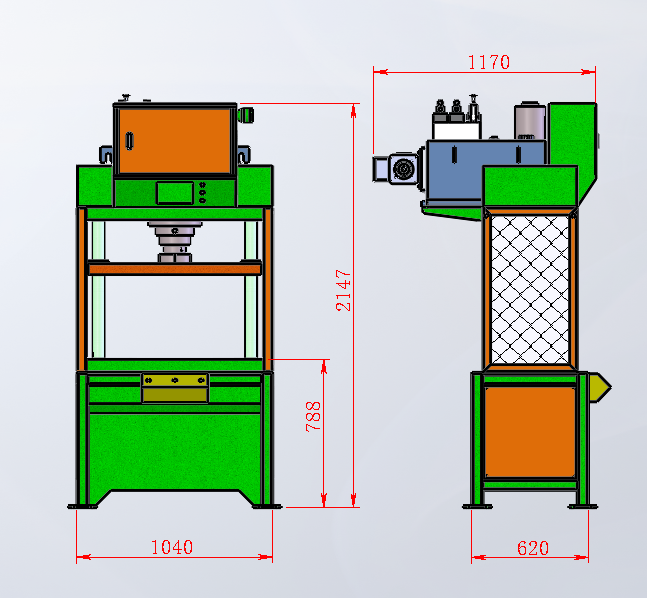 Servo oil pressure trimming machine(design image front&side)
