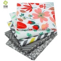 5pcs/Lot Floral Color Series Patchwork Printed Cotton Linen Fabric For DIY Quilting&Sewing Placemats,Bags Material,20x30cm