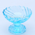 decorative colored glass dessert bowl