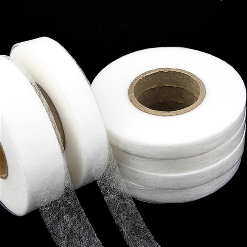 70yards White double sides fabric fusible interlining interface non-woven patchwork 1cm/1.2cm/1.5cm/2cm quilting accessories