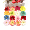 20pcs 4cm Artificial Flower Silk Plum Blossom Wedding Decorative Flower DIY Wreath Gift Cut & Clip Craft Fake Flower Decoration