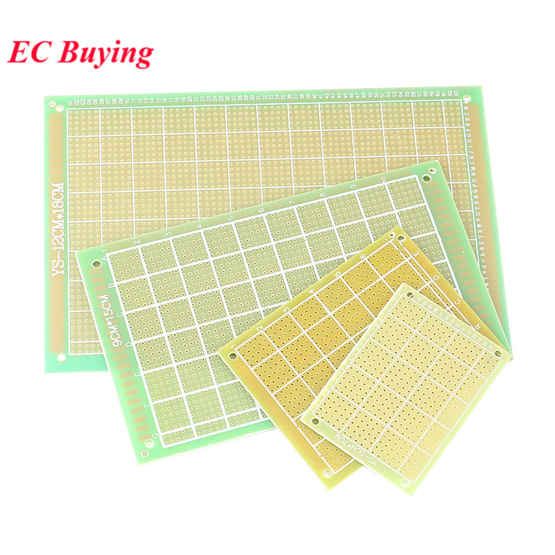 4pcs/lot 5x7 7x9 9x15 12x18cm 5*7 7*9 9*15 12*18 Single Side Prototype PCB DIY Universal Printed Circuit PCB Fiberglass Board