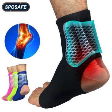 SPOSAFE 1Pc Sports Ankle Support Football Basketball Badminton Sport Protection Bandage Elastic Ankle Sprain Brace Guard Protect