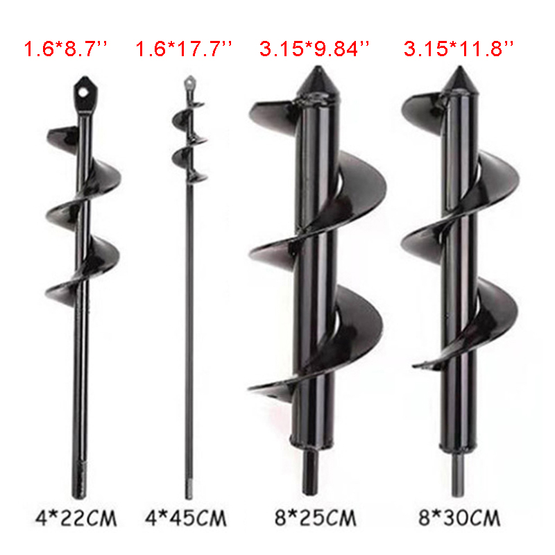 Dropshipping Garden Spiral Drill Bit Set Non-Slip Hex Drive HEX Shaft Drill Post Soil Cultivator Planting Hole Digger Tool