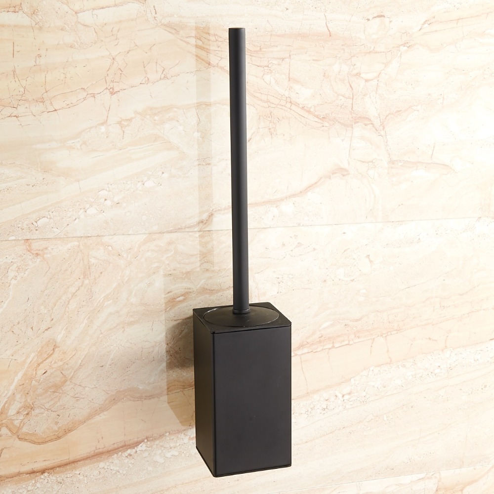 304 Stainless Steel Toilet Brush black Bathroom Cleaning brush Holder With Toilet Brush wall mount