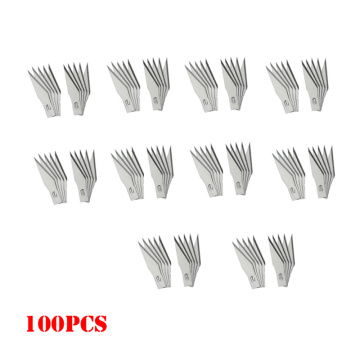 11# surgical knives blades for Wood Carving Engraving tools PCB Repair Hobby DIY blade cutter Knife tool Replace blades 100pcs