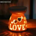 HOT Ceramic Candle Holder Essential Oil Burner Diffuser Aromatherapy Incense Lamps Porcelain Home Living Room Decors