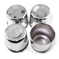 4pcs 4.25" Chrome Push Through Wheels Rim For 4.25" Trailer/Truck Rims Center Bore 3.66" Tall