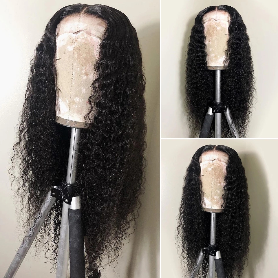 Deep Wave Wigs 13x4 Curly Water Wave Lace Front Human Hair Wigs for Black Women Glueless Brazilian Remy Curly Human hair Wigs