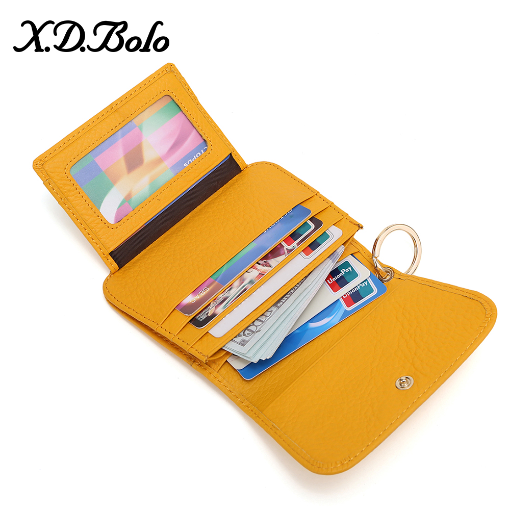 Genuine Leather Women Wallet Fashion Cute Women's Wallet Small Zipper Coin Wallet Female Short Leather Women Purse Card Wallet