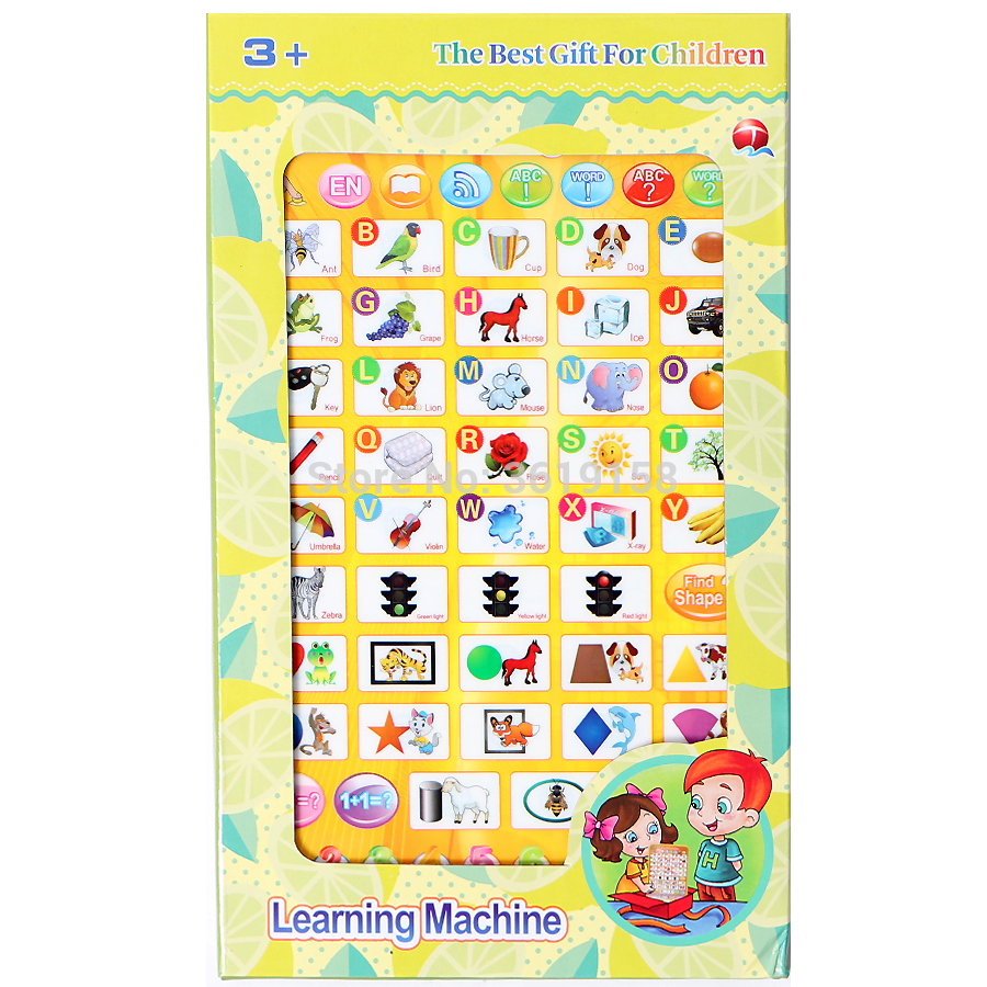 English ABC Words Numbers Animals Digital Tests Learning Machine Mini Pad Toy for Baby,Children's Educational Learning Music Toy