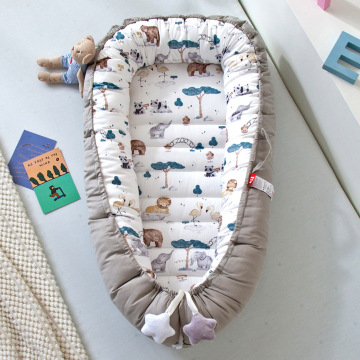 80*50cm Baby Sleeper Nest Bed Portable Toddler Playpen Crib Infant Toddler Cot Cradle Newborn Bassinet Bumper