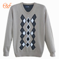 Fashion Custom Male Pullover Argyle Sweater