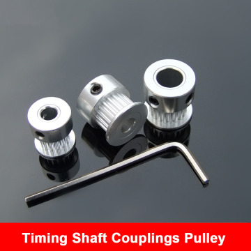 2GT Timing Shaft Coupling Drive Pulley Metal Aluminum Synchronous Belt Wheel 16-80 Teeth 5-14mm Inner Hole for Choice