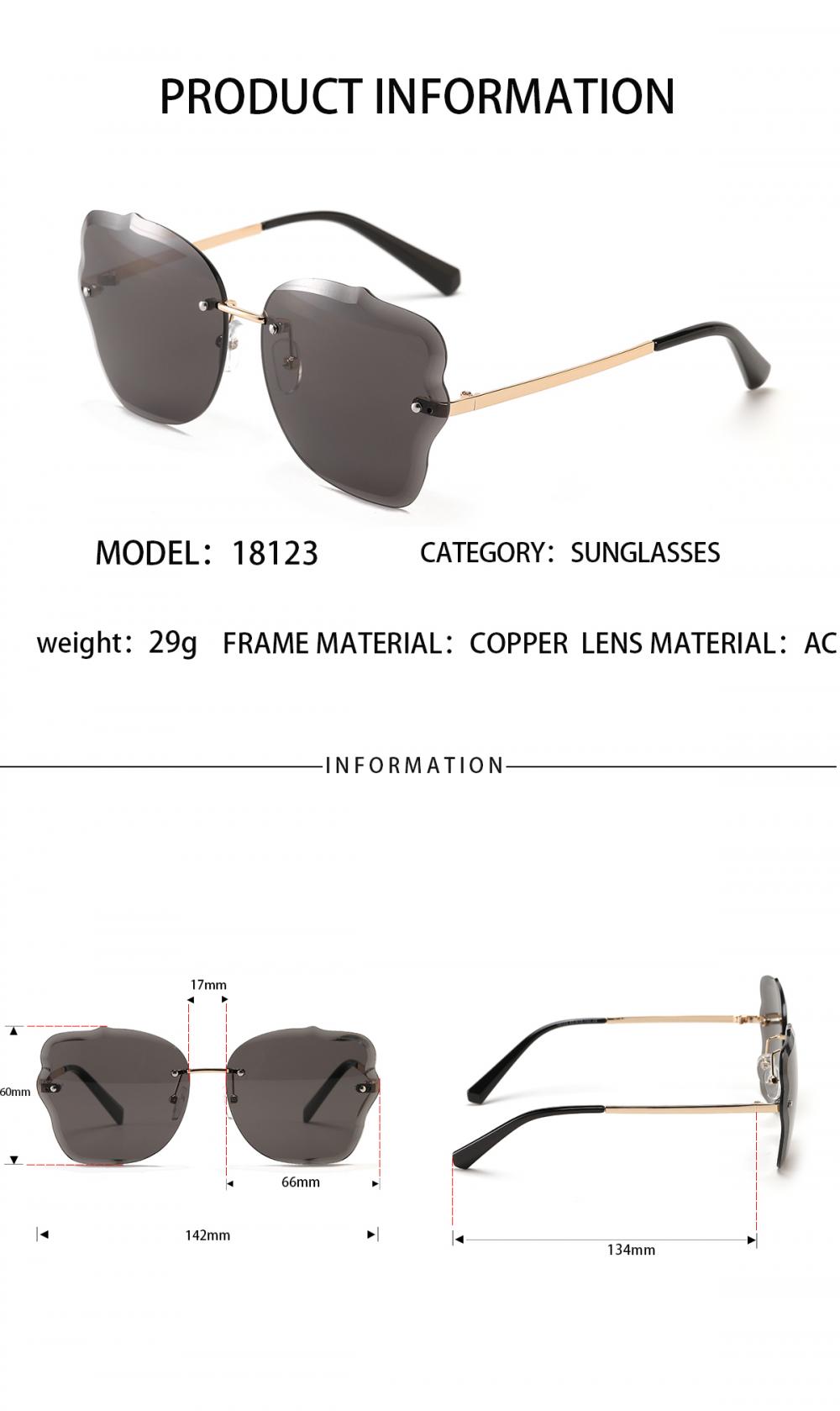 Fashion Rimless Luxury Newest rhinestone oversized UV400 shade sunglasses