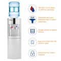 ZOKOP Water Cooler Dispenser Top Loading Freestanding Water Dispenser with Storage Cabinet Silver