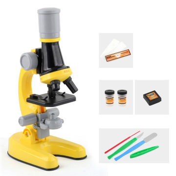 Upgraded Children's Microscope Toys Science Experiment Suit Primary Microscope Toys 1200 Times Microscope Teaching Material Set