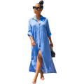 2020 Women Summer Long Maxi Shirt Dress Sexy Full Sleeve Loose Bandage Party Night Club Casual Street Dresses Vestidos GL104