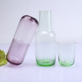 Mouth Blown Colored Bedside Carafe Drinking Glass Cup