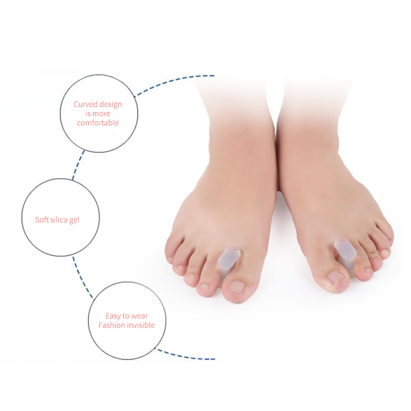 2PCs Silicone Gel Orthotics Bunion Separators Toe Stretchers Reusable Toe Separator Thumb Valgus Corrector Skin Foot Care Tool