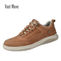 VastWave Pig Skin Leather Mens Casual Shoes Slip Resistent Rubber Luxury Man Leisure Leather Shoes For Male Canvas shoe