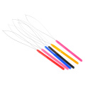 3PCS Loop Threader Tool Plastic Crochet Hook Pulling Needle for I tip Hair Extension Micro Ring Tools 6 Colors Random Send