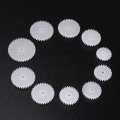 Plastic Gear Kit Shaft Single Double Layer Crown Worm Cog Wheels 0.5M Mixed 64pcs Gears DIY Toy Robot Motor Model Accessories