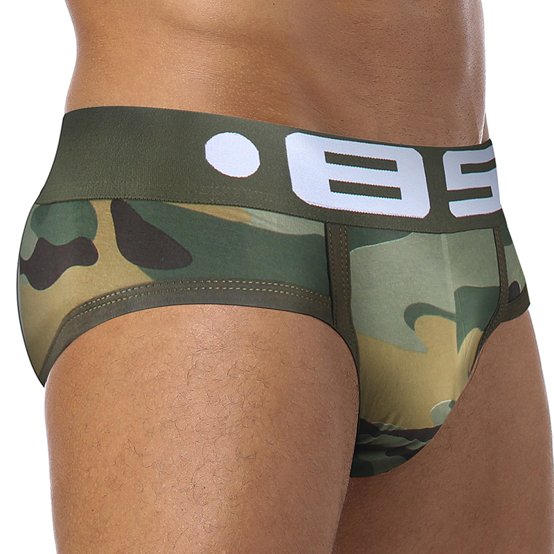 4Pcs/Lot Sexy Men Underwear Briefs 13 Colors Camouflage Cotton Solid Slip Under Wear Brief Sexy Wear Men Gay Jockstrap BS141