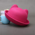 2019 Cute Parent-child bowler hat wool Fedora hats for Women Girls Children Cat Ear formal cap