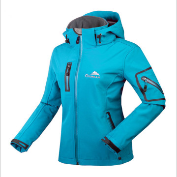 Outdoor Sport Winter Water Resistant Waterproof Breathable Softshell Jacket Women Windbreaker Climbing Hiking Camping Fishing