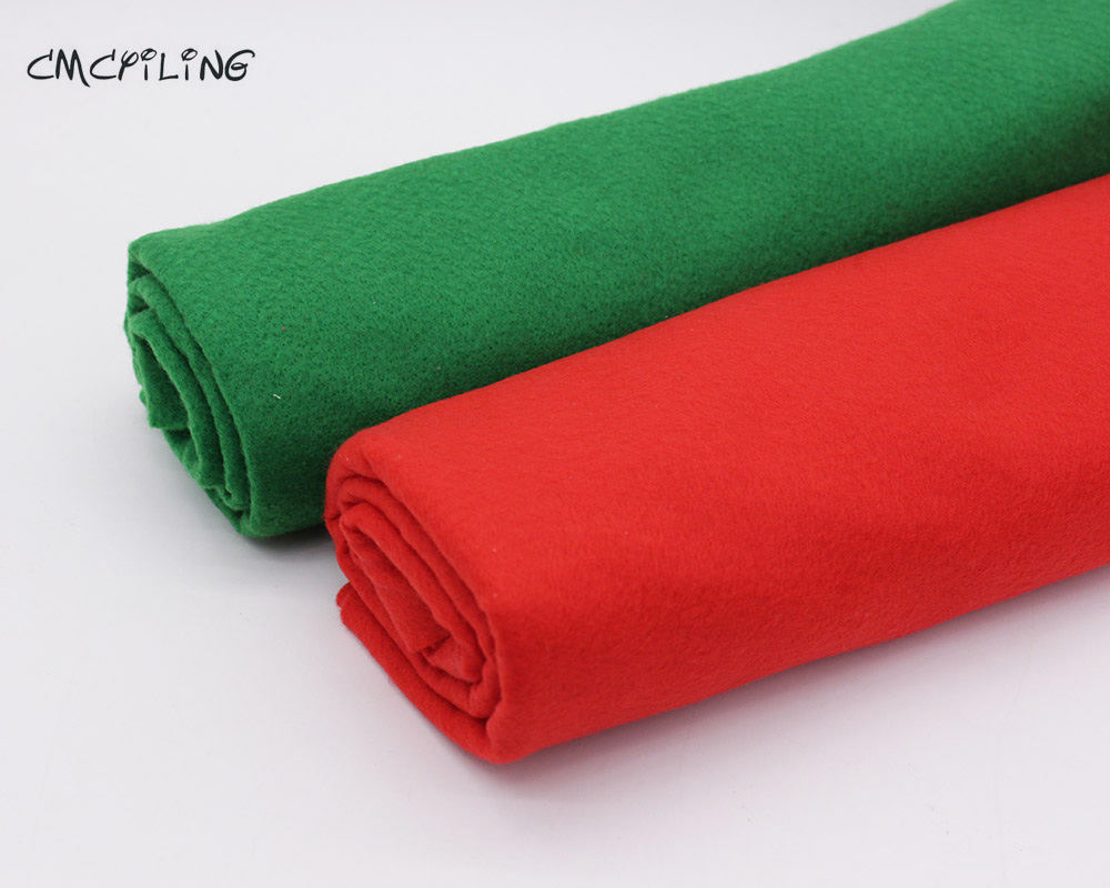 Christmas Red Green Soft Felt,Royal Nonwoven Fabrics,Felt Craft,Scrapbooking,For DiyToys Stuff Skin,Decoration Material