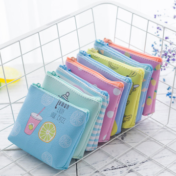 Mini Sanitary Napkin Waterproof PU Coin Purse Credit Card Holder Tampon Pad Pouch Cosmetics Organizer Storage Bags Women Wallets