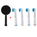 4pc Toothbrush Heads+Silicone face brush Facial Cleansing Brush For Braun Oral-B Vitality Triumph Advance Power White Clean, 3D