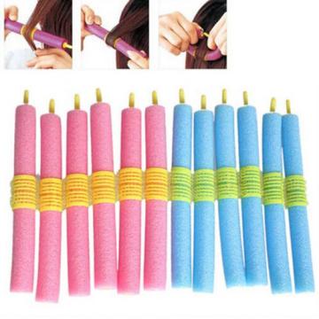 12pcs Brand New Soft Foam Anion Bendy Hair Tool Hair Rollers Curlers Cling Free Shipping