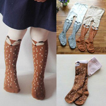 Spring Summer New Cute Baby Kids Girls Cotton Cartoon Printed Long Socks Hosiery Pantyhose For Warm Kids Socks