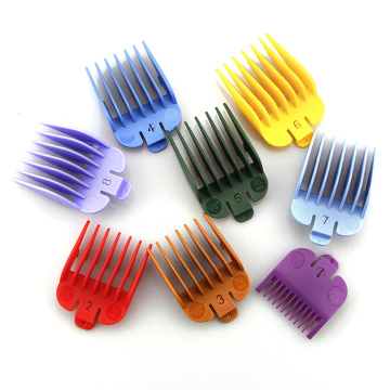 8pcs/set Barber Replacement Cutting Guide Comb Hair Styling Tools Plastic Universal Hair Clipper Random Color Cute Limit Comb