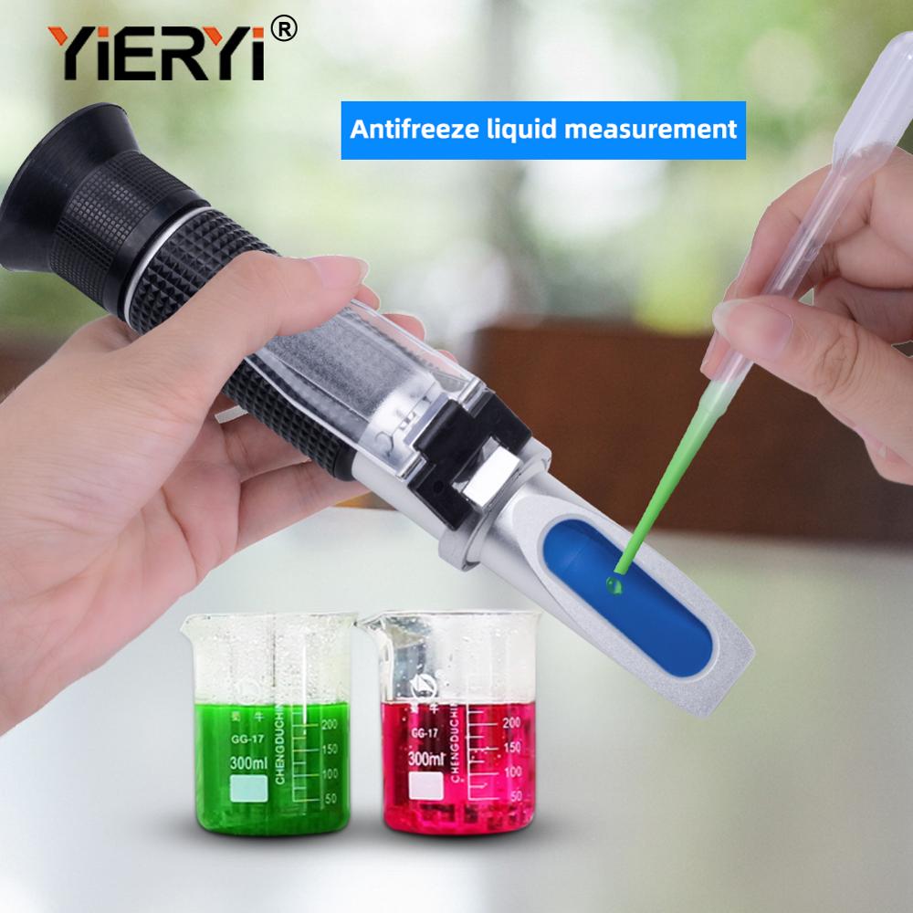 yieryi urea concentration Refractometer Engine Fluid Glycol Antifreeze Freezing Point Car Battery Refractometer 4 IN 1 Function