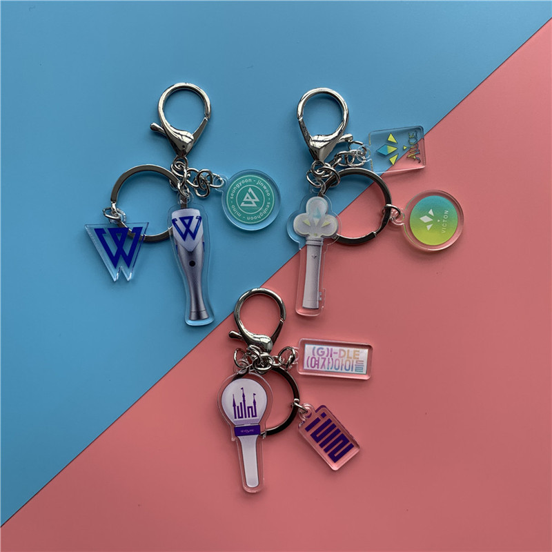KPOP Acrylic Key Chain Key ring Shinee DAY6 VICTON Pendant Bag Accessories Fans Collection 5*8CM WJ400