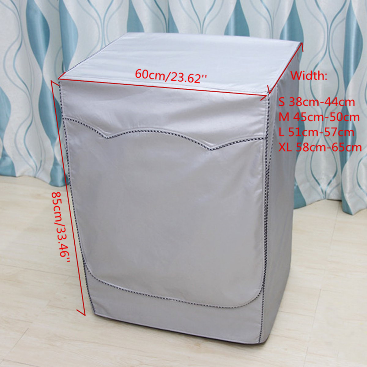 Polyester Waterproof Cover Washer Sunscreen Washing Machine Dryer Household Automatic Roller Machine Silver Dustproof Dust Cover