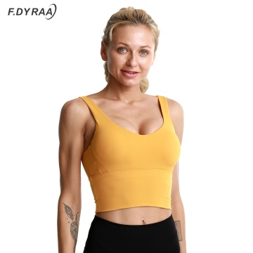 F.DYRAA Yoga Push Up Bra Gym Fitness Women For Fitness Top Sports Bra Crop Top Women Bra Cup For A-D Running Sport Bra Women