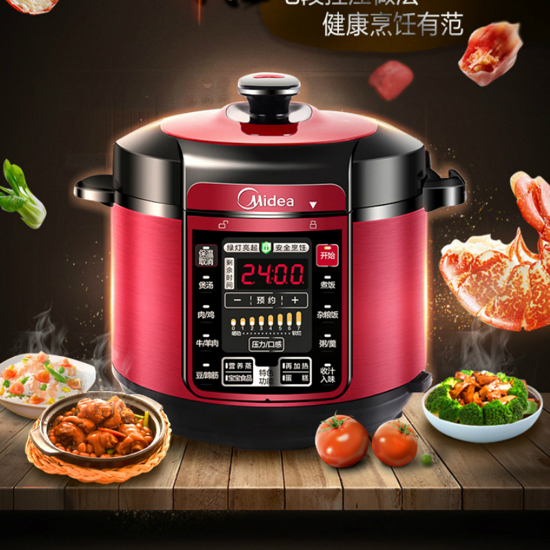 5L Electric Pressure Cooker Time Presetting Smart Home Rice Cooker 220V