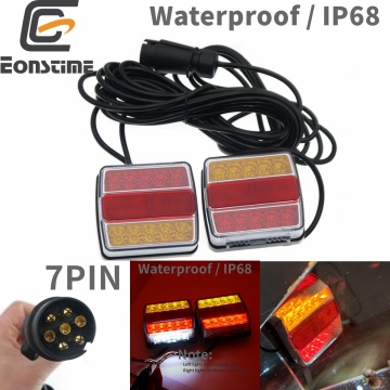 Eonstime 1 Set 12V 10m 10 LED Trailer Light Kit tail light Trailer Lights License Plate Light Lamp high quality waterproof IP68