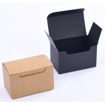 Black Kraft Cardboard Boxes Gift Craft Play Business Name Card Tea Packaging Soap Paper Boxes 10*6*6cm