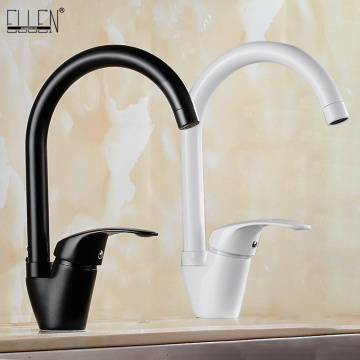 ELLEN Hot cold Kitchen Sink Faucets Swivel 360 Degree Water Mixer Tap Single Hole Black Kitchen Faucet EL9099